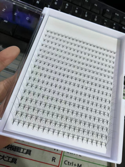 16 Lines Premade Fans Long Stem Eyelash Extensions | Professional Lash Supplies